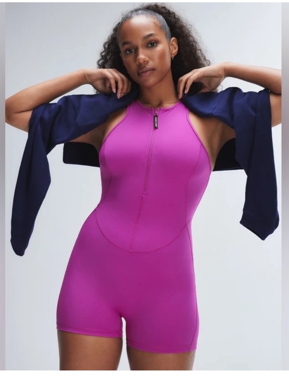 NWT Savage X Fenty RUNNING HOT ZIP-UP ROMPER TRY ME
PURPLE size M